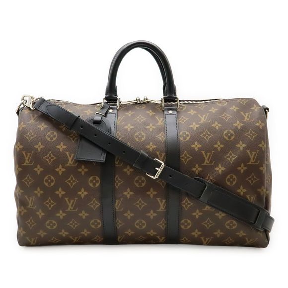 Louis Vuitton Monogram Macassar Keepall Bandoliere 45 Boston Bag Travel Bag - Picture 1 of 9